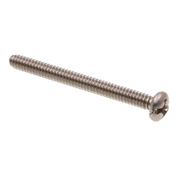 Prime-Line Machine Screw, Pan, Phil/Sltd Comb Drive No. 6-32 X 1-1/2in 18-8 Stainless Steel 25PK 9008680 - main